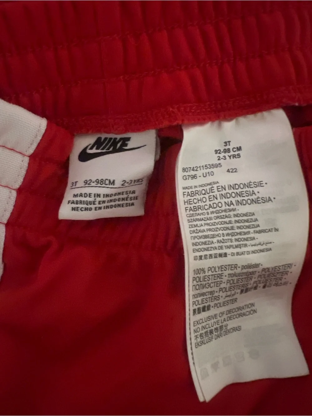 Nike Red Kids' Zip Jacket with Black Zipper Detail - Picture 4 of 5